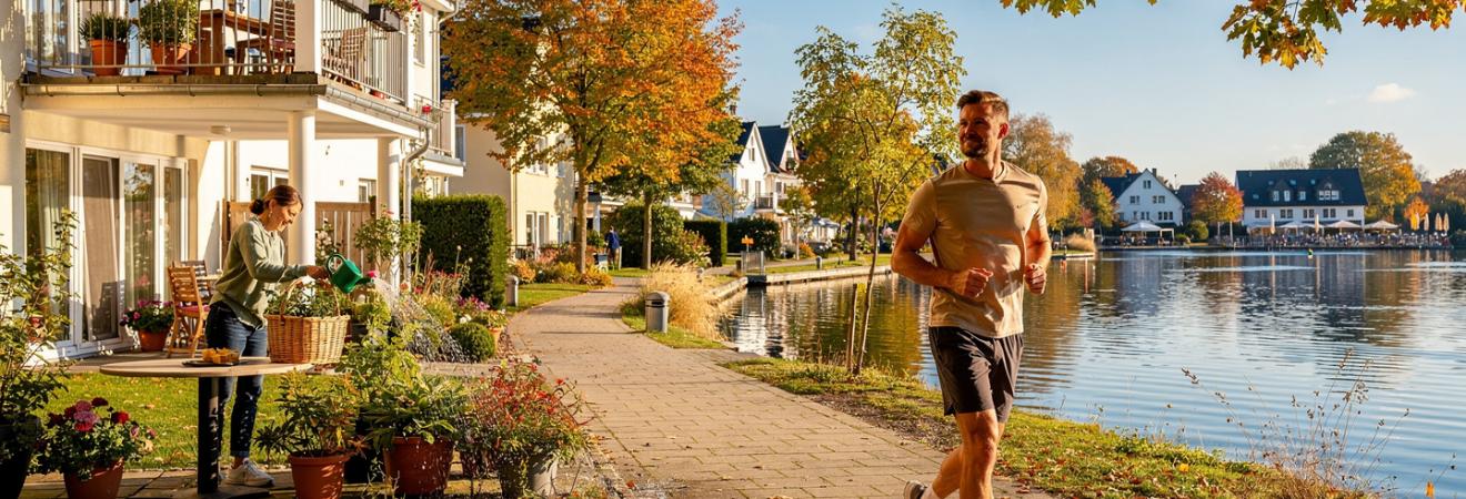 Jogger am Maschsee in Hannover.
